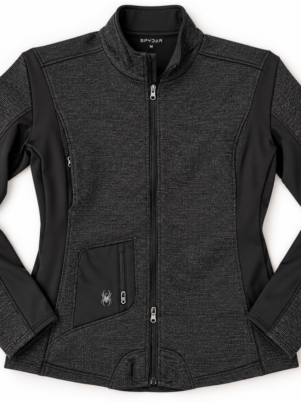 Spyder mens Black Heather Full-Zip Performance Jacket